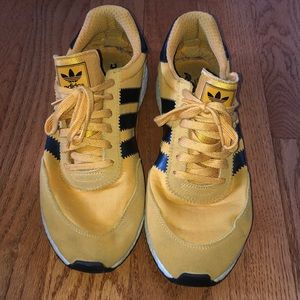 Adidas Yellow Black Iniki Size 10.5 Mens